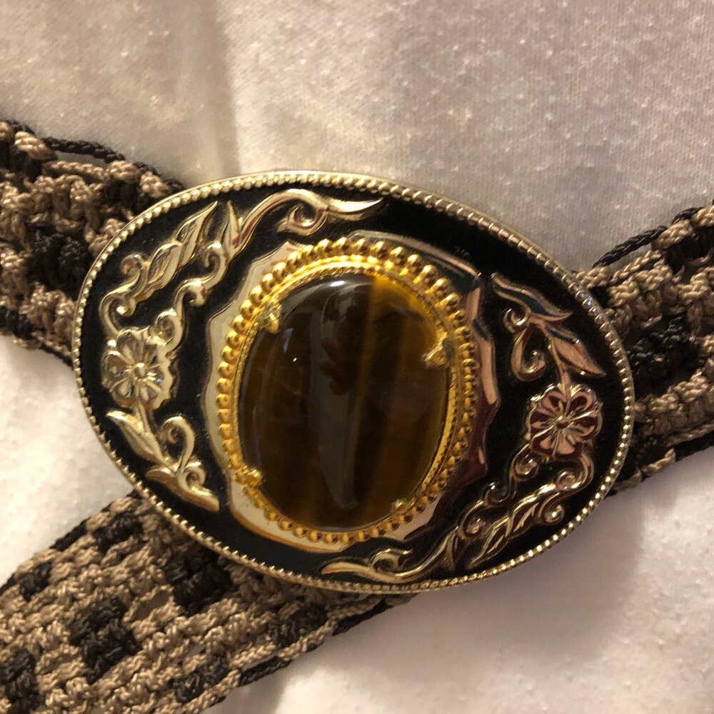 Western Woven Belt With Buckle